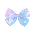 European and American childrens jewelry cartoon printing bow hairpin solid color hair clippicture40