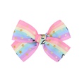 European and American childrens jewelry cartoon printing bow hairpin solid color hair clippicture43