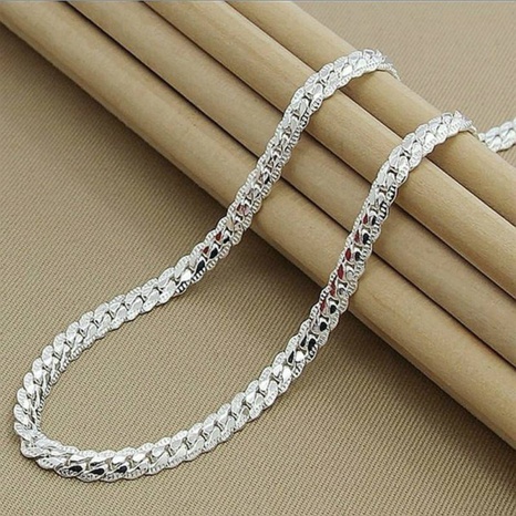 Fashion geometric solid color chain necklace wholesale's discount tags