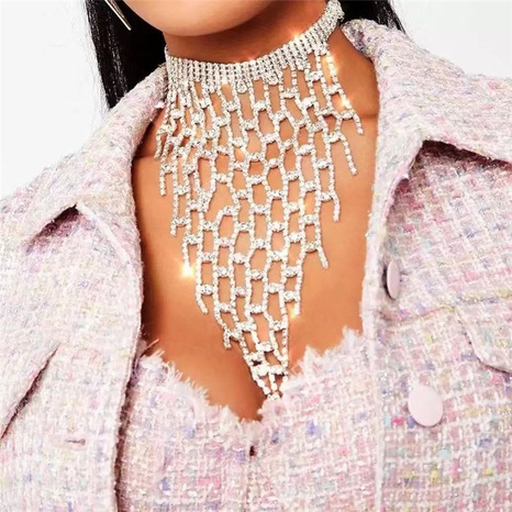 fashion necklace rhinestone tassel exaggerated nightclub choker wholesale's discount tags