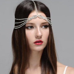 forehead chain fashion rhinestones tassel accessories headwear bridal jewelry