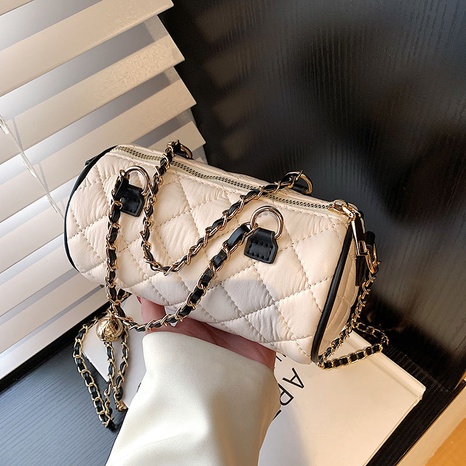 Retro rhombus chain cylinder bag female messenger bag fashion handbag's discount tags