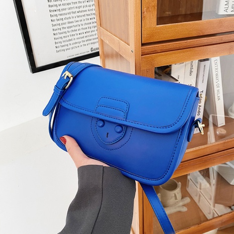 Fashion small bag women's bag new fashion Klein blue messenger solid color small square bag  NHJZ624587's discount tags