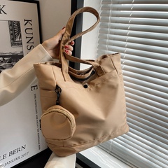 Korean waterproof shoulder bag large-capacity fashion solid color handbag