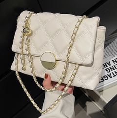 neue trendige Damentasche Mode Kuriertasche Raute Kette One-Shoulder kleine quadratische Tasche