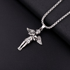 fashion new rock punk angel wings pendant necklace