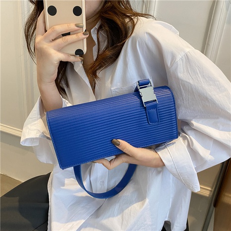 Fashion Klein blue small bag new striped shoulder bag's discount tags
