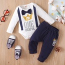 Baby Clothings Winter Fall Letter Crown Long Sleeve Romper Pants Setpicture5