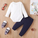 Baby Clothings Winter Fall Letter Crown Long Sleeve Romper Pants Setpicture7