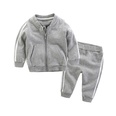 Printemps et automne sweatshirt  glissire pour enfants pantalon ample ensemble deux pices impression veste  manches longues ensemble de sportpicture14