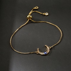 fashion gold pull adjustable box chain copper micro-inlaid zircon ornaments bracelet