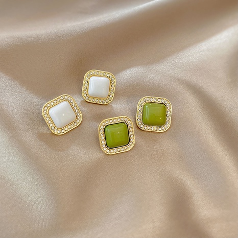 Koreanische geometrische einfache Ohrringe voller Diamantohrringe's discount tags