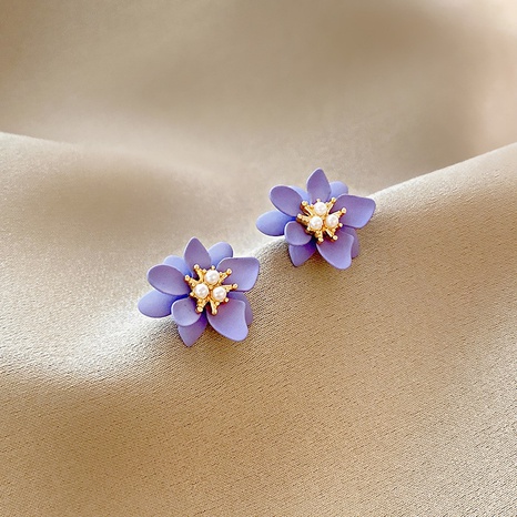 boucles d'oreilles en perles de mode simples boucles d'oreilles en fleurs bijoux d'oreille's discount tags