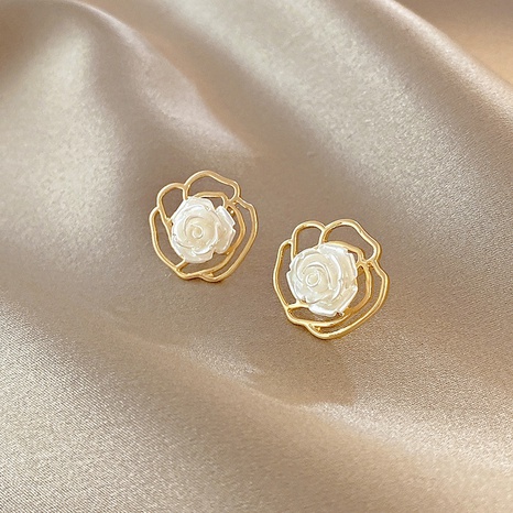 fashion simple flower earrings retro hollow earrings wholesale NHGAN578177's discount tags