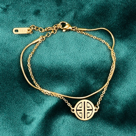 bracelet simple de marque de marque de bénédiction mince en acier au titane's discount tags