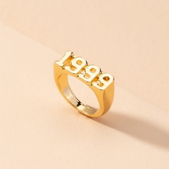 new fashion simple alloy digital creative joint ring