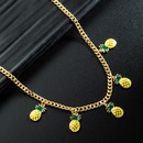 simple multicolor fruit banana pineapple shape copper enamel pendant necklacepicture13
