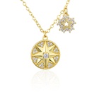 European and American star round zircon copper pendant necklace NHBP578520picture11