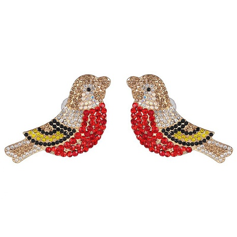 vintage jewelry retro rhinestone-studded bird earrings's discount tags