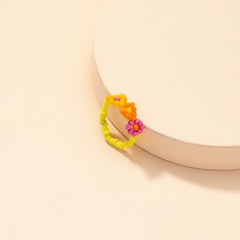 Mode Kontrastfarbe Reisperle verstellbarer geflochtener Ring