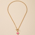 European and American fashion OT buckle pendant drip glaze heart necklacepicture11