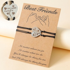 new Friends friendship bracelet creative stainless steel lettering wax thread hand-woven bracelet
