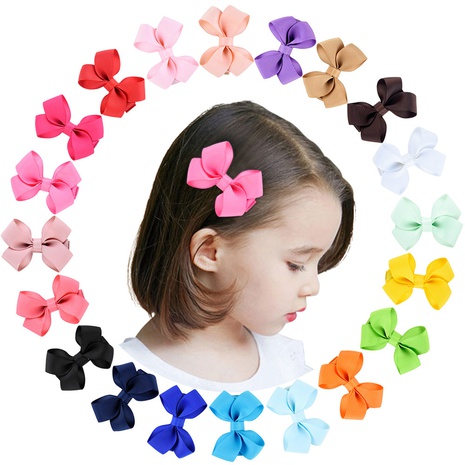 Kontrastfarbener dreidimensionaler Haarschmuck mit gedrehtem Blatt Bowknot für Kinder's discount tags