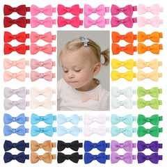 European and American solid color handmade cute bow hairpin