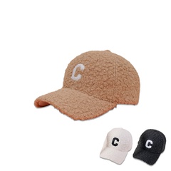 autumn and winter hats men simple sunshade warm plush baseball caps