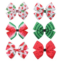 Fashion fruit print bow hairpin cute watermelon children's hair accessories