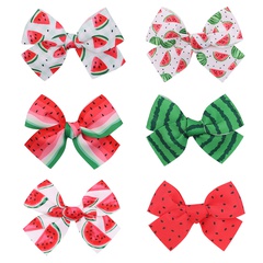 European and American fabric fruit hairpin bow simple hair accessories
