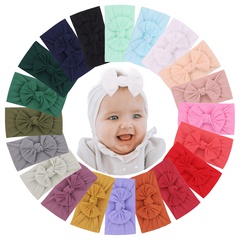 Neue Baby-Kopfbedeckung, weiches, geknotetes Bowknot-Nylon-Stirnband