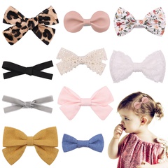 European and American new children's hair accessories floral bow hairpin