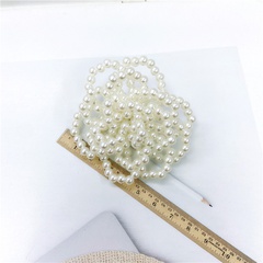 simple beaded pearl three-dimensional flower fashion earrings