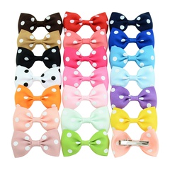 Polka Dot Color Children's Bow Cute Hairpin European and American Baby Hair Accessories