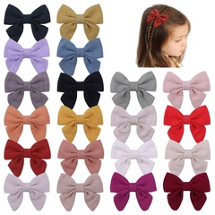 fashion hair accessories solid color bows hairpin girl college style hair clip