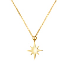 Collier pendentif étoile à six branches courte chaîne de clavicule féminine en acier inoxydable