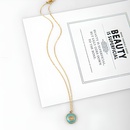 Fashion blue eye pendant clavicle chain female long stainless steel necklacepicture10