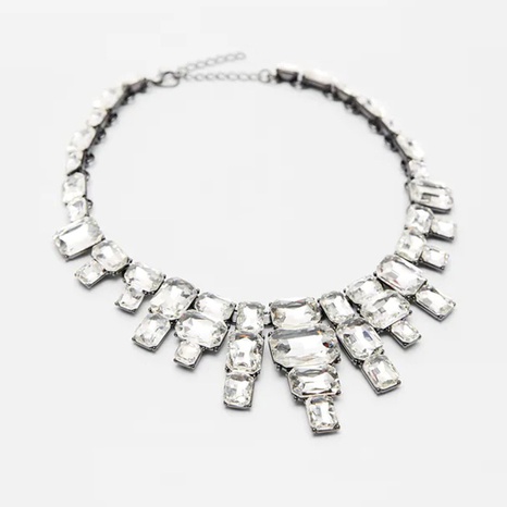 European and American retro tassel rhinestone alloy necklace wholesale's discount tags
