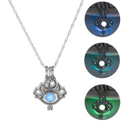 fashion personality creative ghost eye necklace hollow open pendant