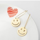 classic titanium steel hollow smiley face big round geometric earringspicture8