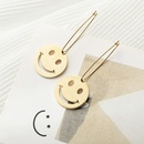 classic titanium steel hollow smiley face big round geometric earringspicture9