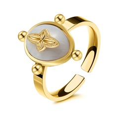 fashion shell stainless steel ring design cross-border ring