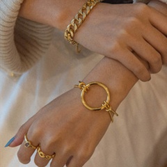 fashion opening 18K gold plated bracelet fashion bracelet simple alloy bracelet