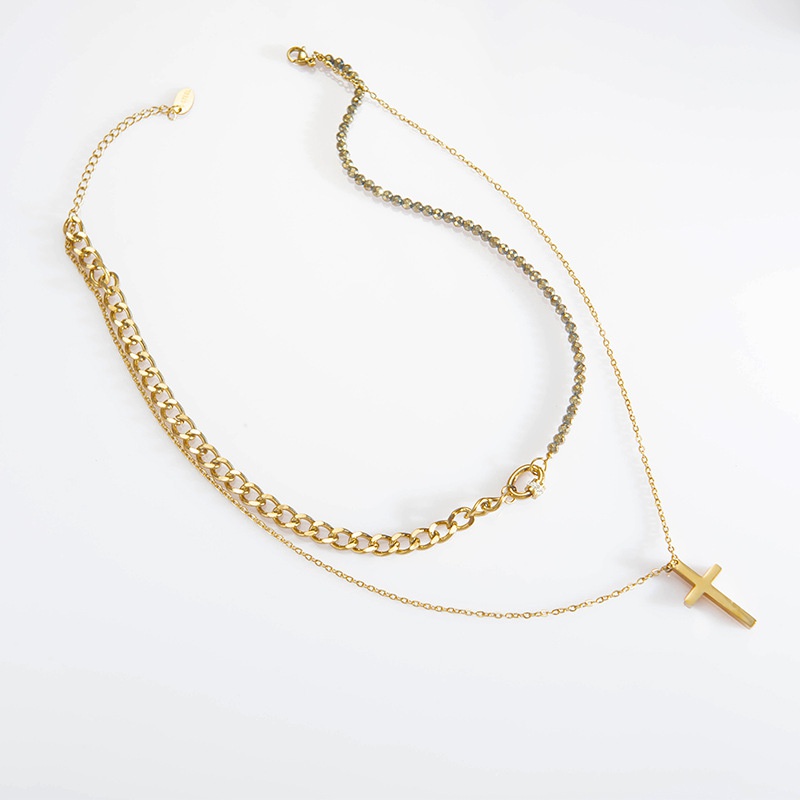 Personalized Cross Pendant Clavicle Chain Titanium Steel Necklace
