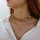 Personalized Cross Pendant Clavicle Chain Titanium Steel Necklacepicture7
