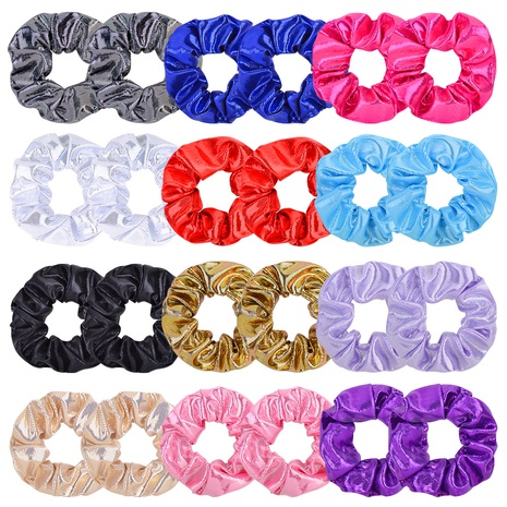 fashion 24-color hair rope bronzing solid color laser fabric headdress's discount tags