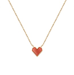 French peach heart titanium steel 18k gold love necklace niche necklace wholesalepicture10
