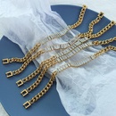 niche fashion style stitching cubic zircon titanium steel plated 18K real gold braceletpicture7