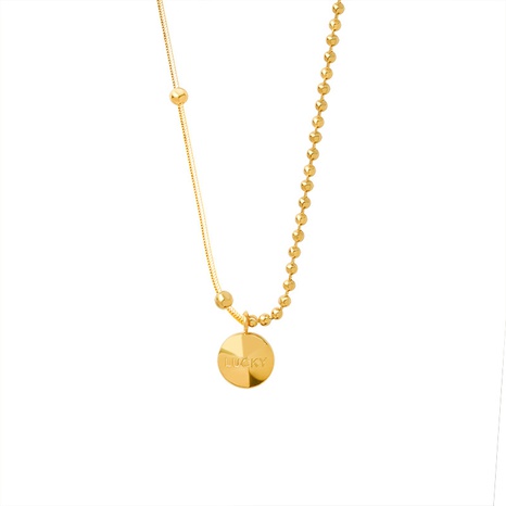 Korean geometric chain titanium steel necklace wholesale NHMIL579882's discount tags